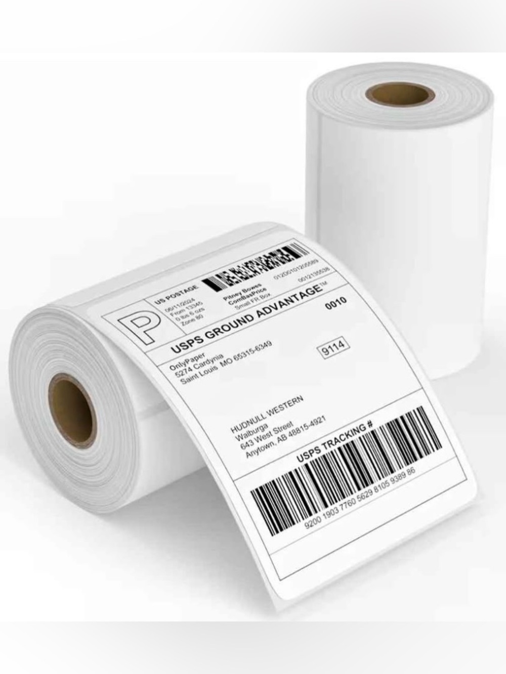 2 Thermal Shipping Label Rolls 250 sheets each 6x4